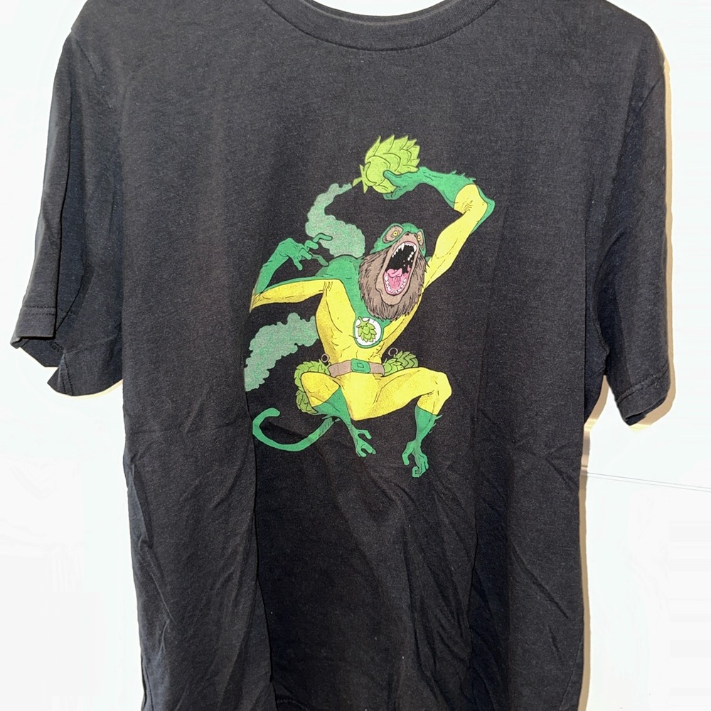 Strangeways Brewery Hop Howler IPA Black Graphic T-Shirt Size Large